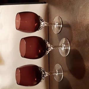 Antique Purple Amethyst Aperitif Cordial Glasses